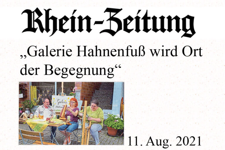 Pressetext aus der Rheinzeitung vom 11. August 2021